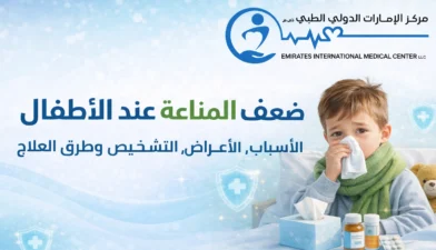 ضعف المناعة عند الأطفال: الأسباب، العلامات، التشخيص وطرق العلاج في مركز الامارات الدولي الطبي